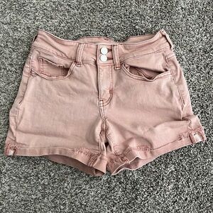3/$12 SO Light Pink Low-Rise Midi Denim Shorts Size 5